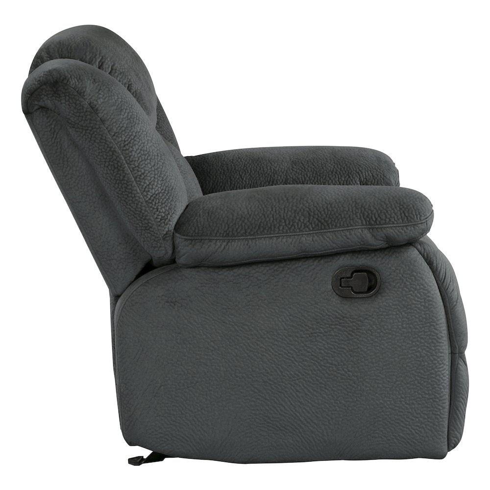Laurelton Microfiber Glider Reclining Chair In Chocolate
