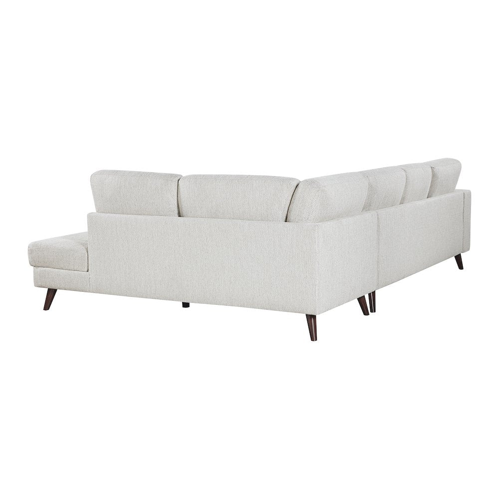 Lexicon Broadway Chenille 2-Piece Sectional with Right Chaise in Silver Cloud