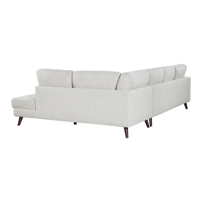 Lexicon Broadway Chenille 2-Piece Sectional with Right Chaise in Silver Cloud