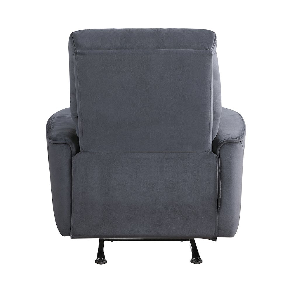 Lexicon Artem Velvet Power Rocker Reclining Chair in Light Brown