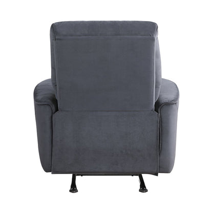 Lexicon Artem Velvet Power Rocker Reclining Chair in Light Brown