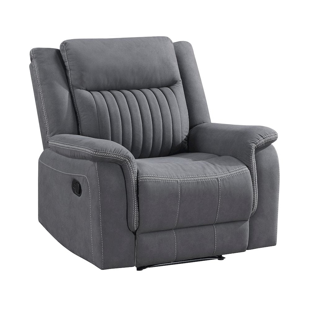 Dean Microfiber Reclining Chair In Gray