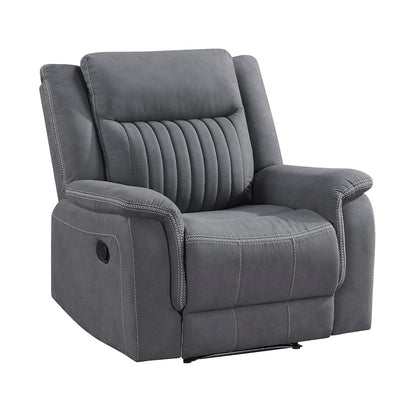 Dean Microfiber Reclining Chair In Gray