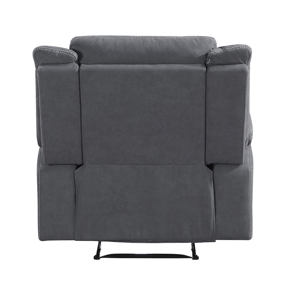 Dean Microfiber Reclining Chair In Gray