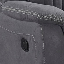 Microfiber Manual Recliner Armchair with Cushioned Back for Small Spaces, Gray