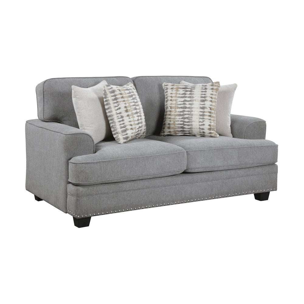Lexicon Bradford Chenille Love Seat in Gray