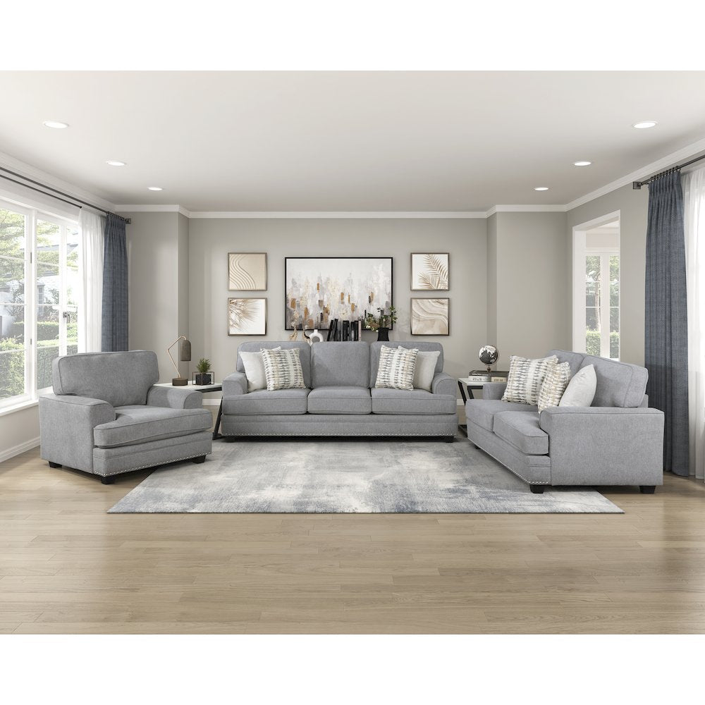 Lexicon Bradford Chenille Love Seat in Gray