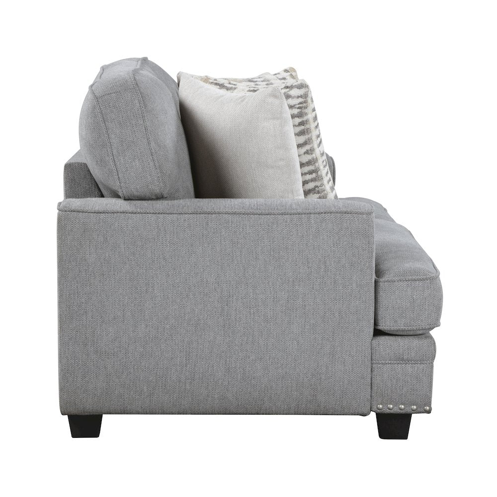 Lexicon Bradford Chenille Love Seat in Gray