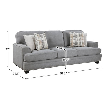 Lexicon Bradford Chenille Sofa in Gray
