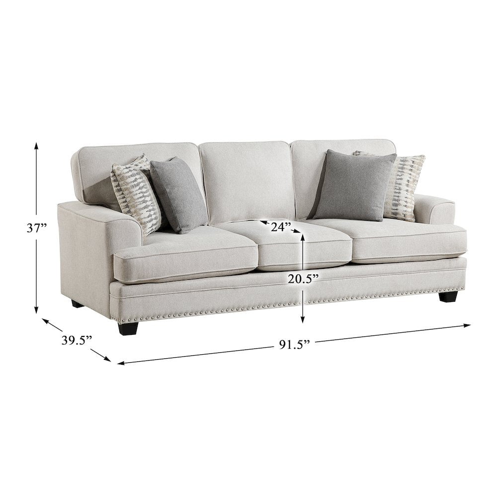 Lexicon Bradford Chenille Sofa in Sand