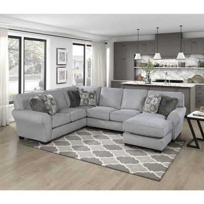 Lexicon Kieran Chenille 2-Piece Reversible Sectional in Gray