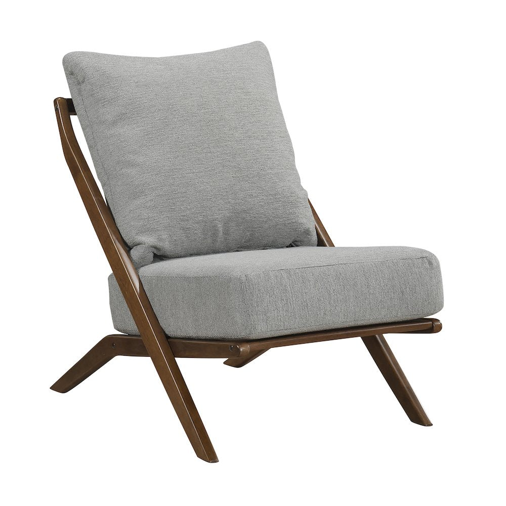 Audrey Chenille Accent Chair in Gray