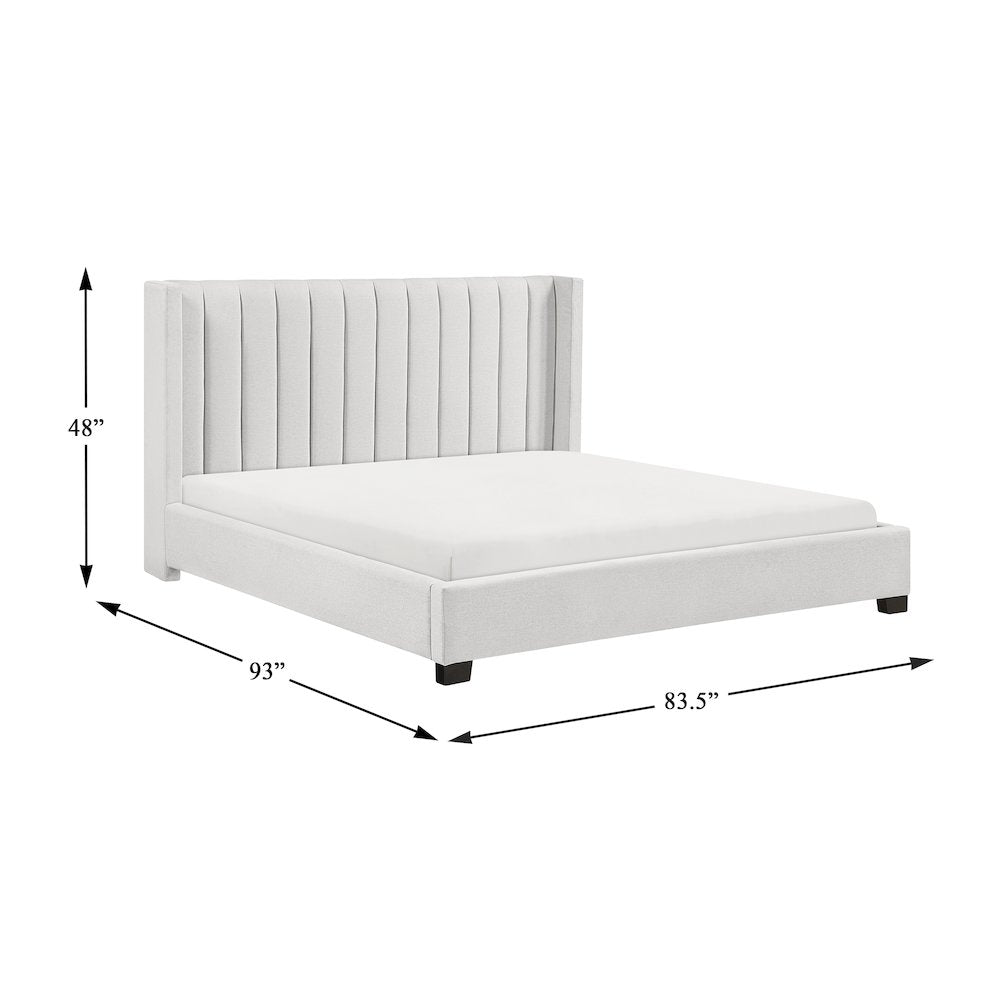 Emerson Textured California King Bed in a Box in Beige