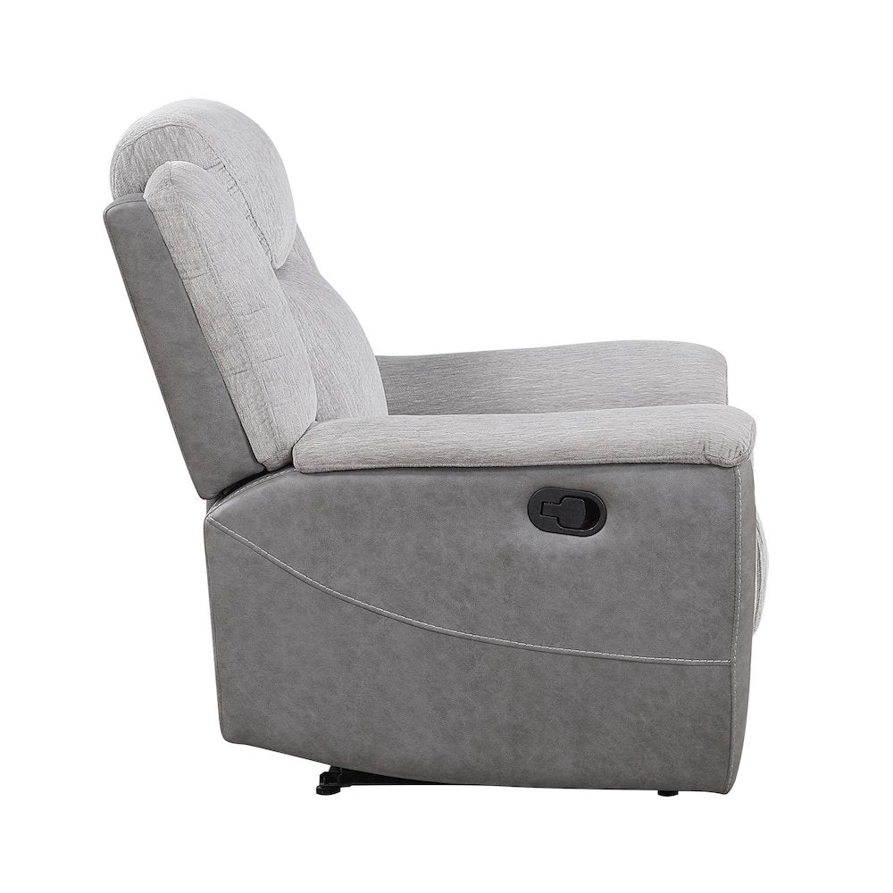 Lexicon Harriette Chenille Reclining Chair in Gray