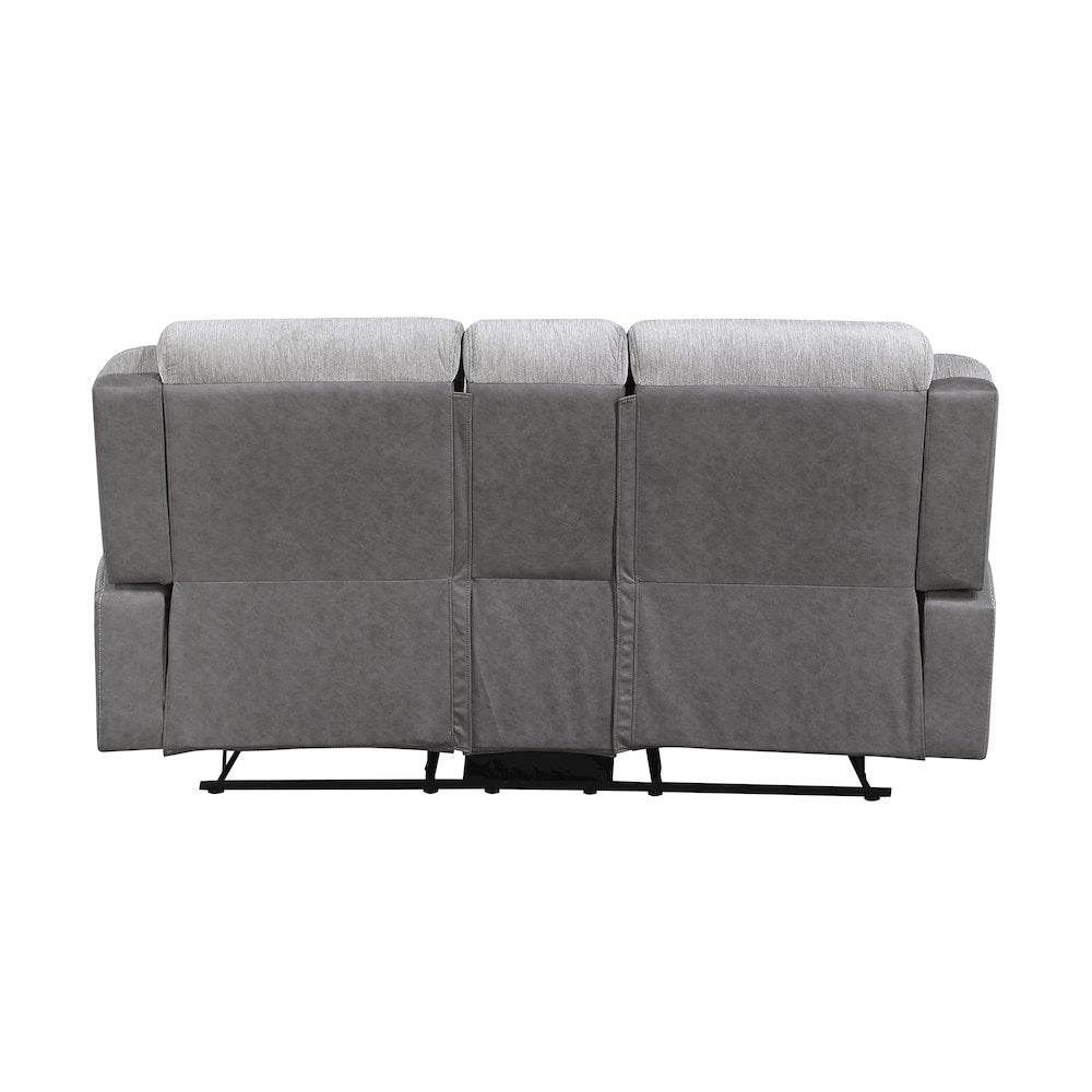 Lexicon Harriette Chenille Double Reclining Love Seat in Gray