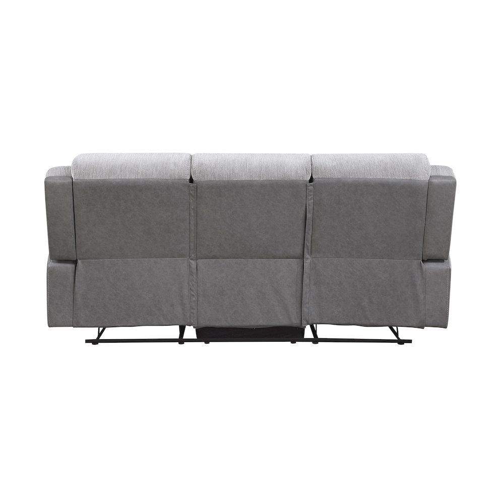 Lexicon Harriette Chenille Double Reclining Sofa in Gray