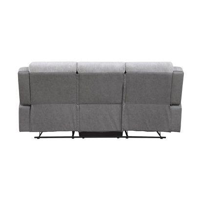 Lexicon Harriette Chenille Double Reclining Sofa in Gray