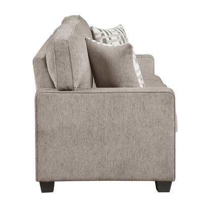 Frances Chenille 3pc Set: Sofa, Love, Chair in Taupe