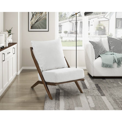Audrey Chenille Accent Chair in Beige