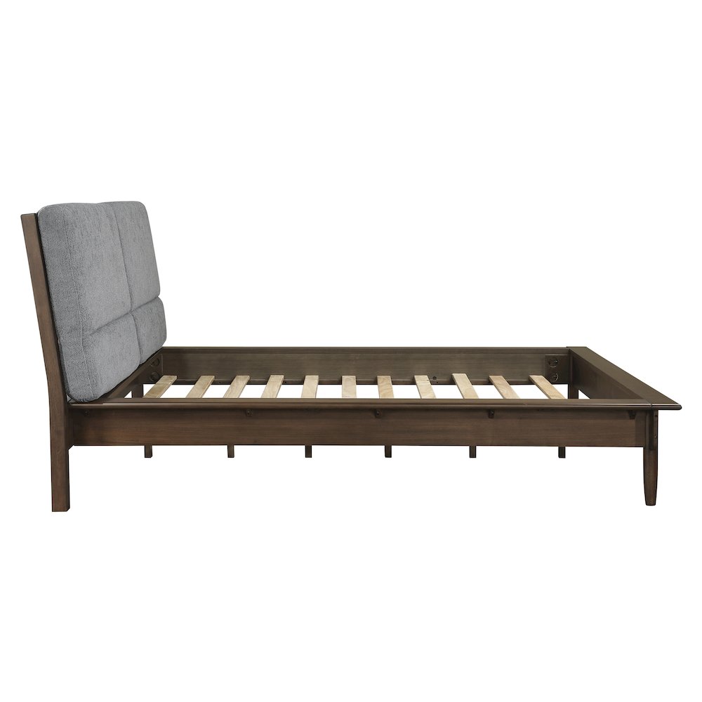 Astrid Asian Hardwood Eastern King Platform Bed in Walnut