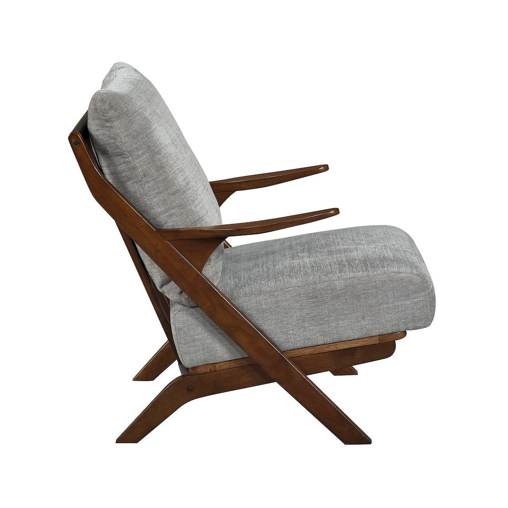 Lennox Chenille Accent Chair in Gray