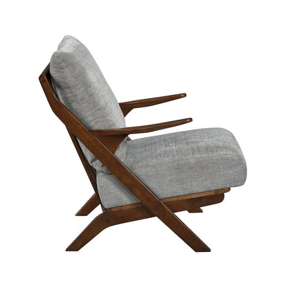 Lennox Chenille Accent Chair in Gray