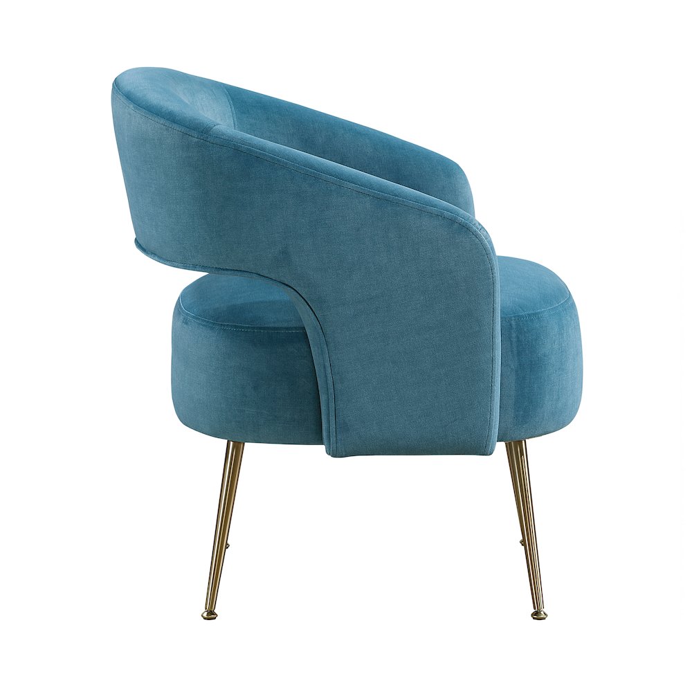 Roslyn Velvet Accent Chair in Dark Teal