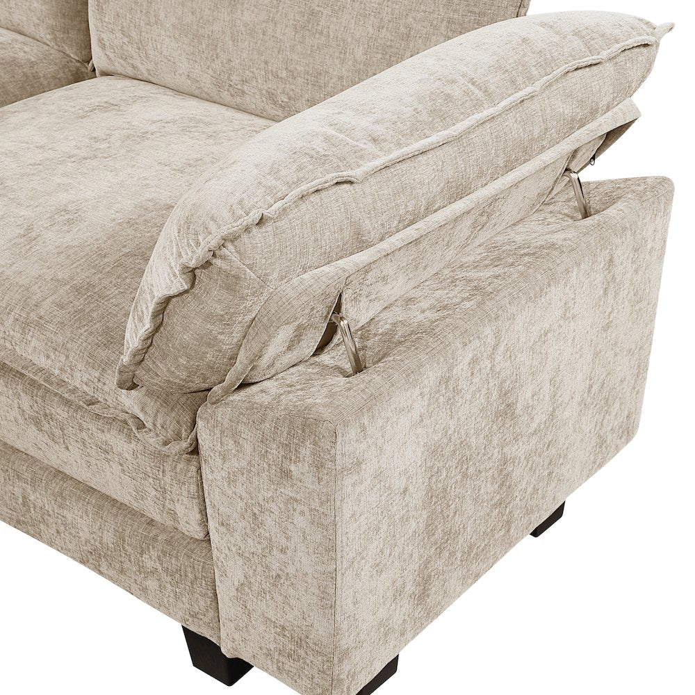 Dublin Chenille Sofa in Taupe