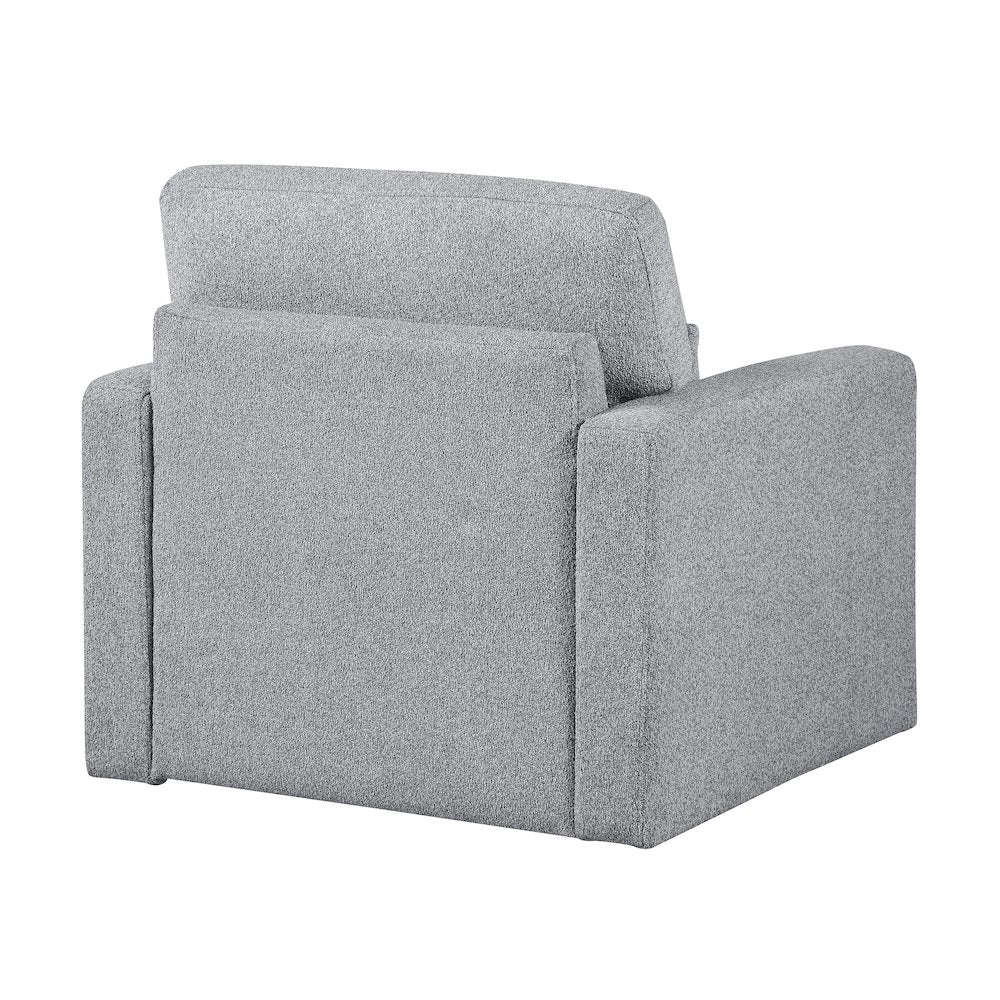 Pompano Boucle Swivel Chair in Gray