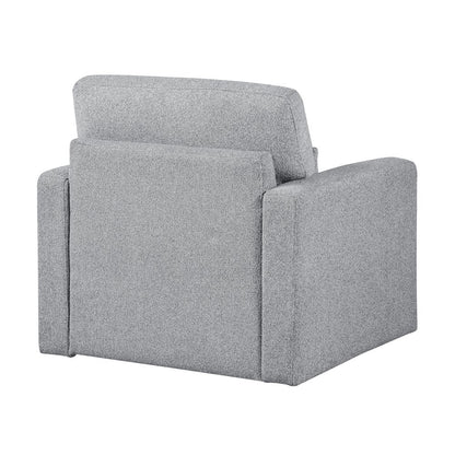 Pompano Boucle Swivel Chair in Gray