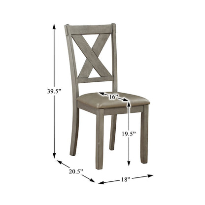 Holders Asian Hardwood 6-Piece Pack Dinette Set in Gray