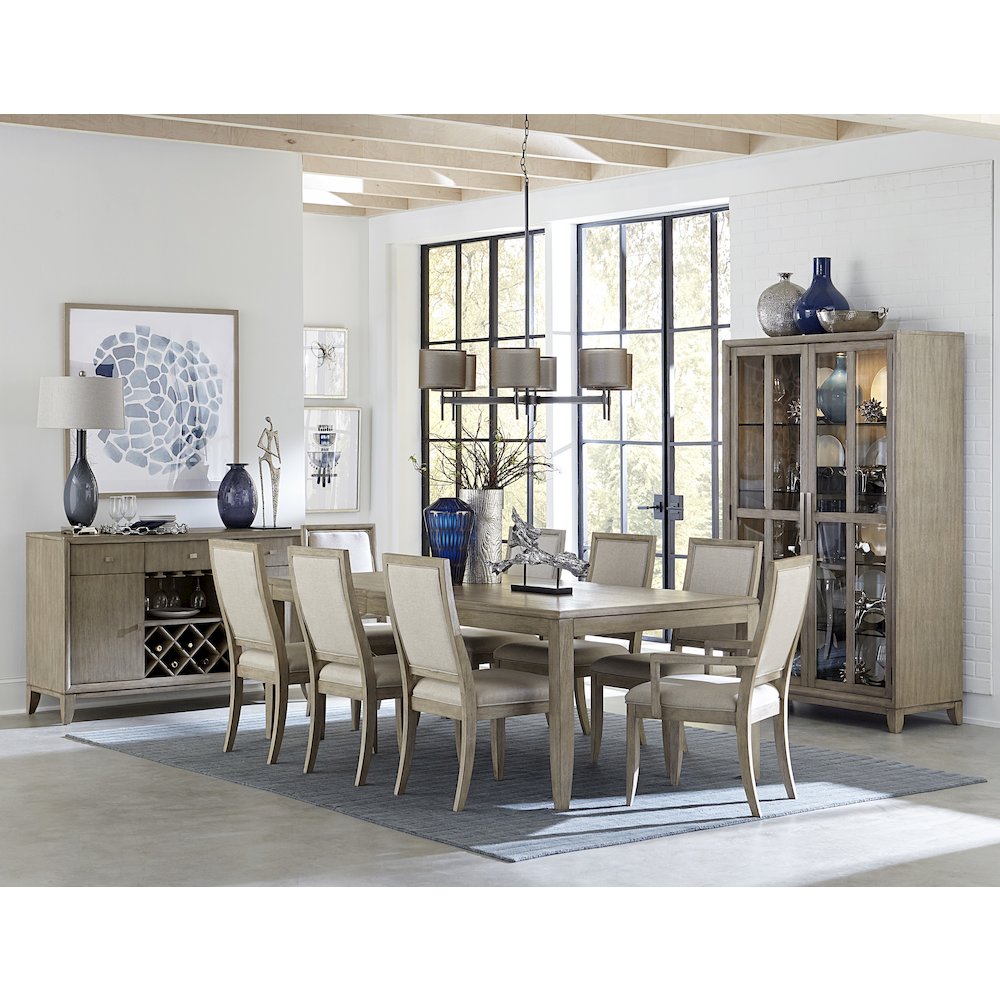 Mckewen Wood Dining Room Side Chair, set of 2 in White gray