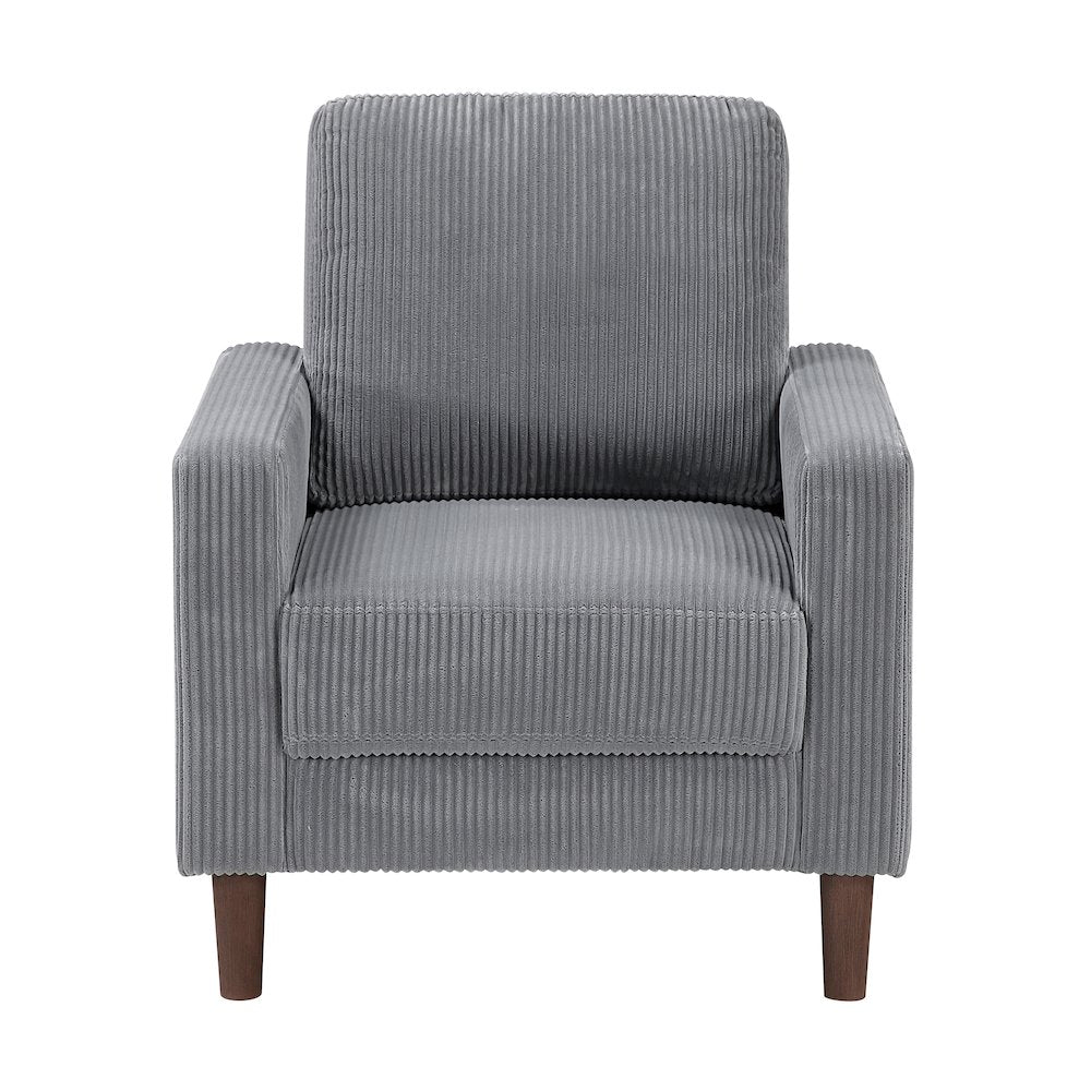 Crandall Corduroy Chair in Gray