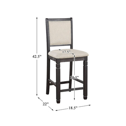 Asher Textured Counter Height Chair, set of 2 in Beige