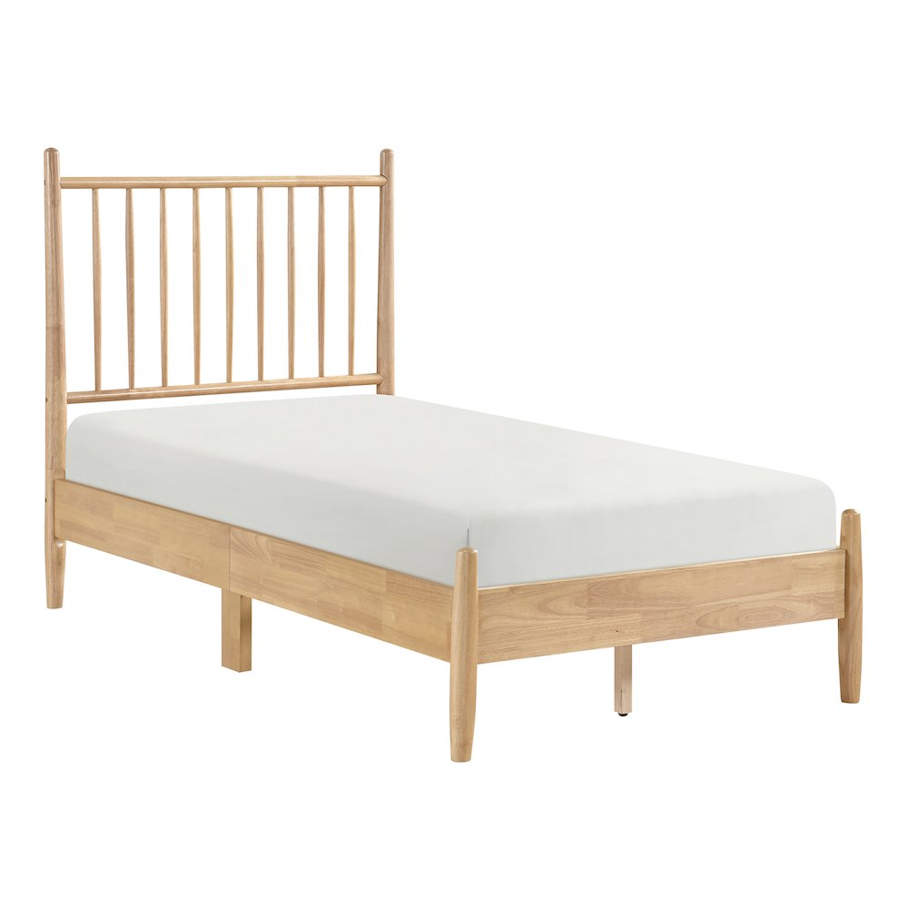 Brickell Rubberwood Twin Platform Bed in Natural
