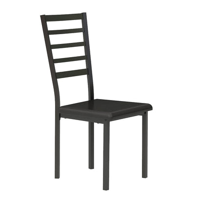 Madigan Metal Writing Desk with Chair in Black