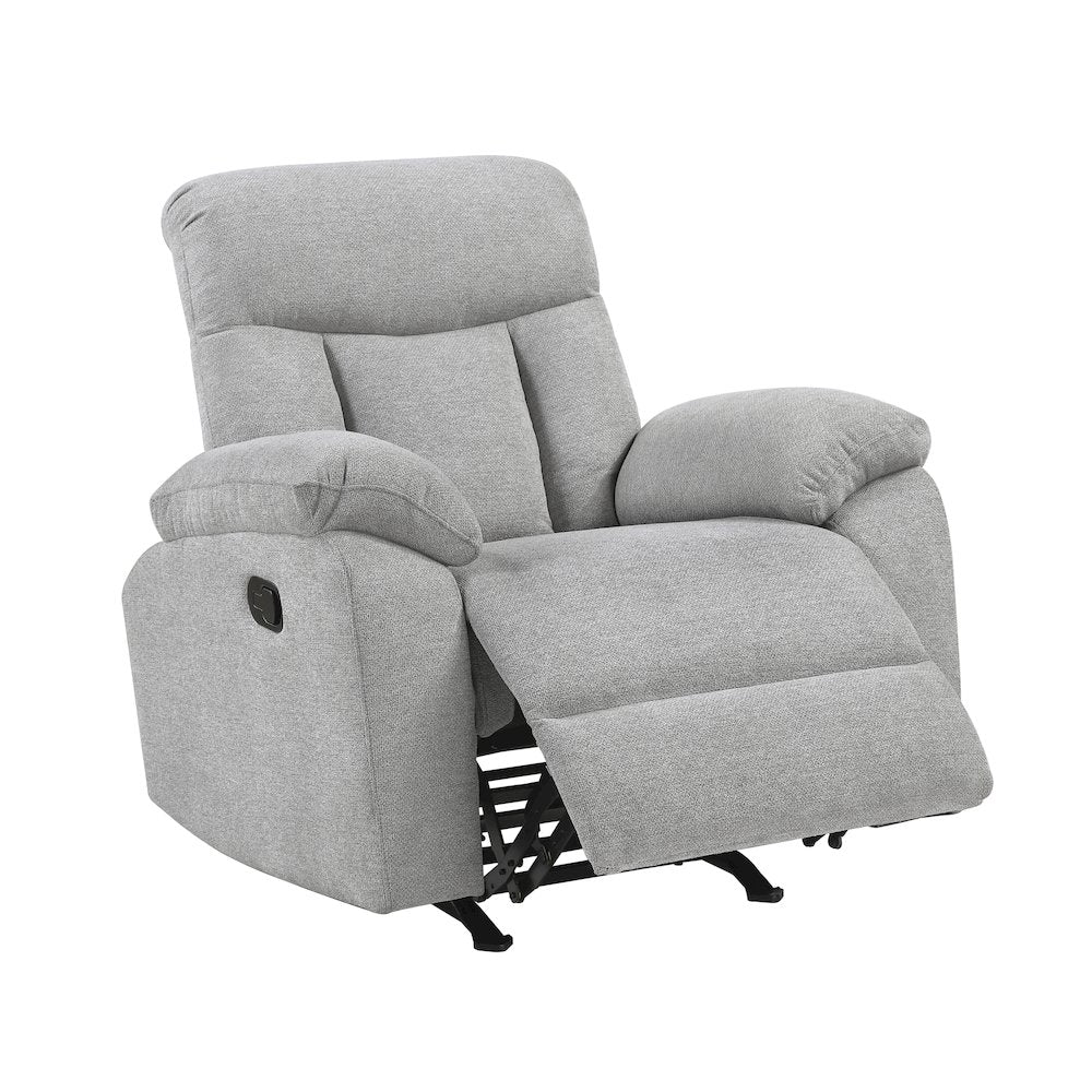 Jules Chenille Rocker Reclining Chair in Gray