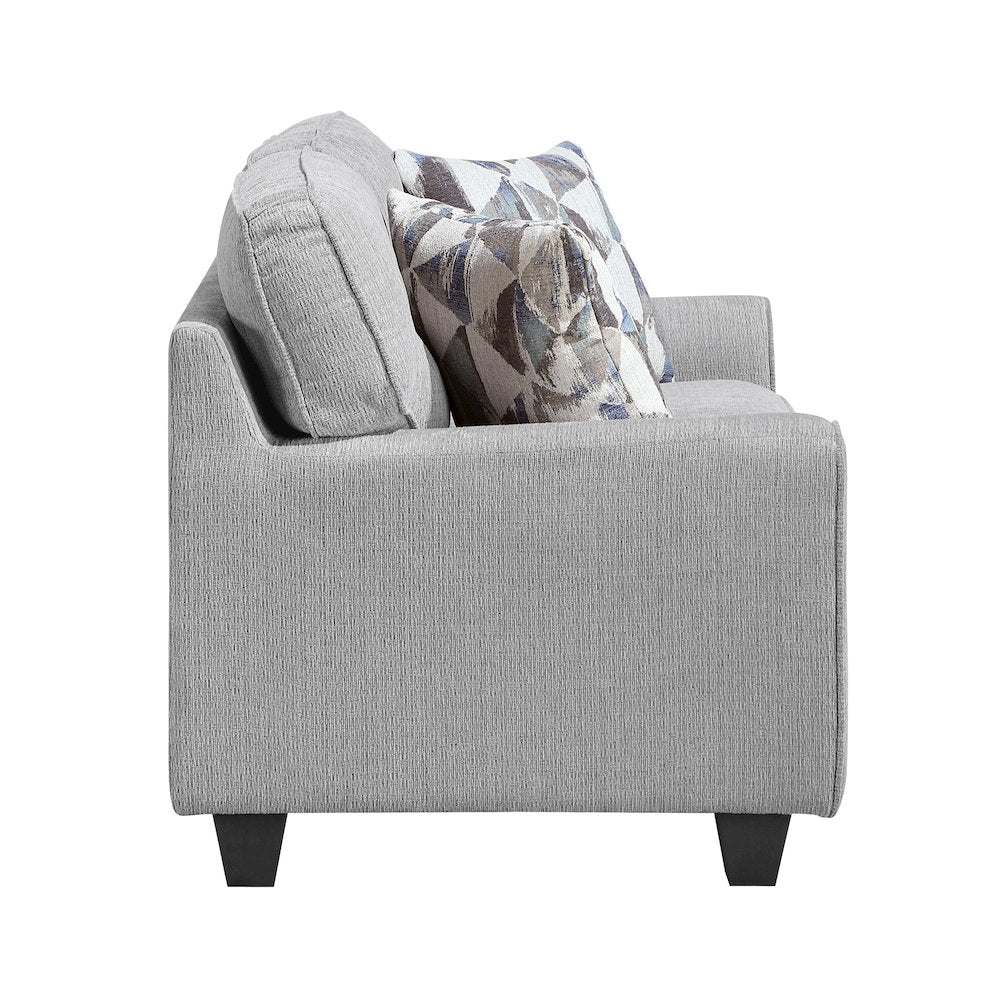 Bennett Chenille Love Seat in Gray