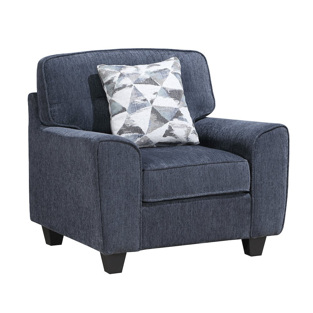 Bennett Chenille Chair in Blue