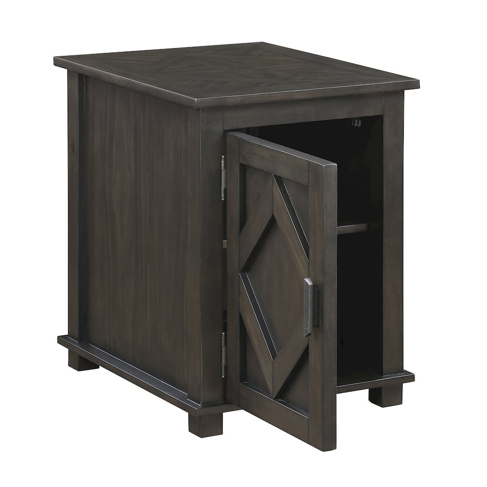Lakeside Rubberwood Chairside Table in Brown
