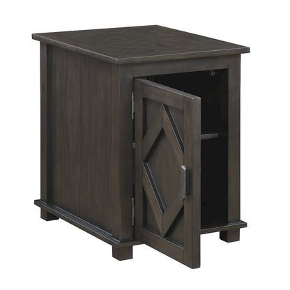 Lakeside Rubberwood Chairside Table in Brown