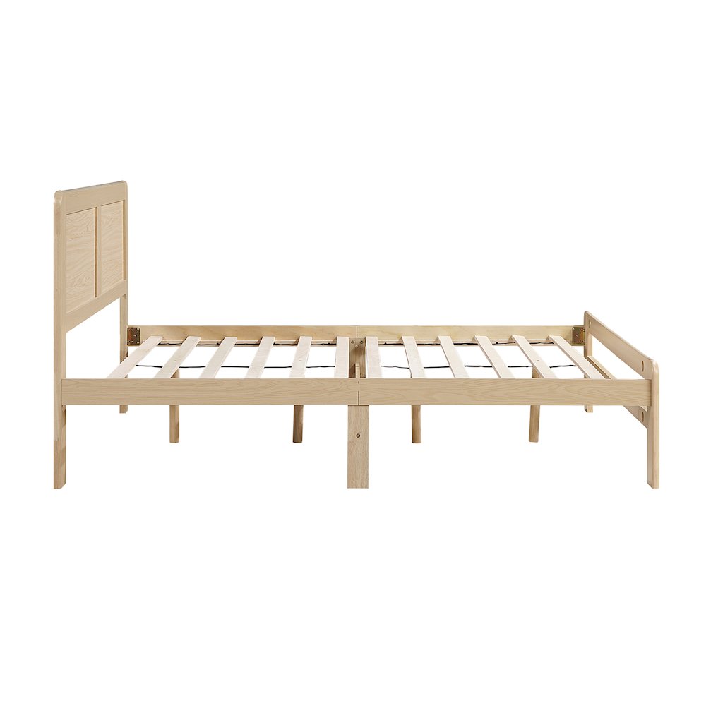Carter Asian Hardwood Full Platform Bed in Natural