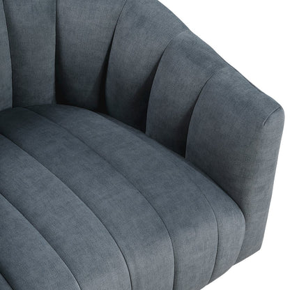 Lonita Velvet Swivel Chair in Dark Gray