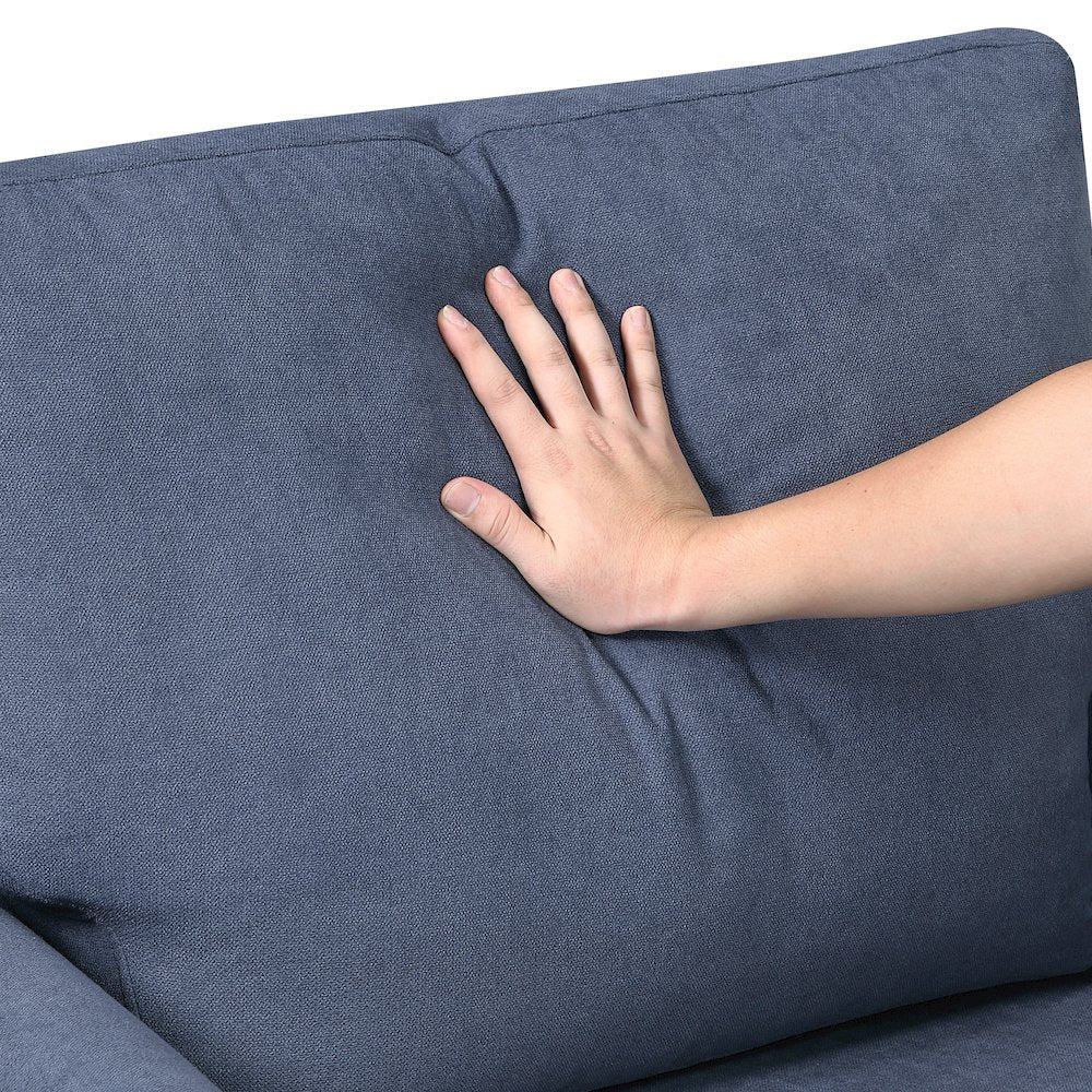 Aliana Textured Sofa in Blue
