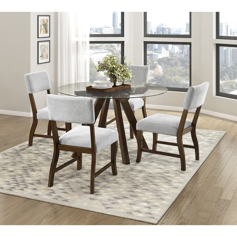 Aiden Chenille Side Chair in Gray