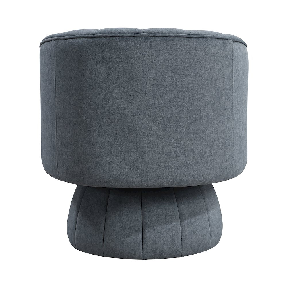 Lonita Velvet Swivel Chair in Dark Gray