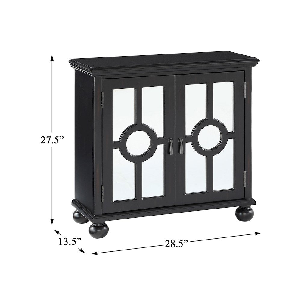 Poppy Asian Hardwood Accent Chest in Antique Black