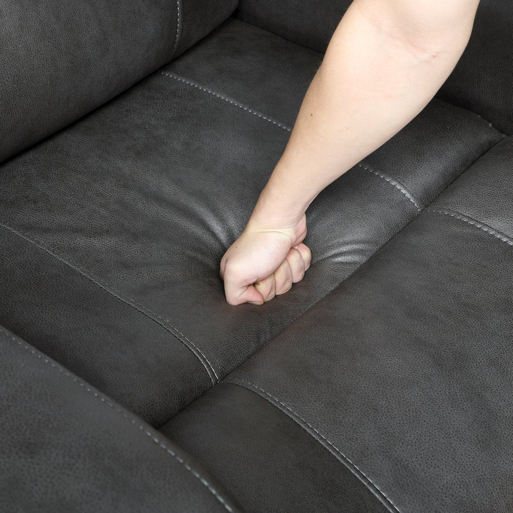 Kellen Microfiber Power Reclining Chair in Smoky Gray