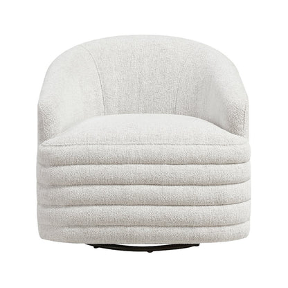Seville Chenille Swivel Chair in Beige