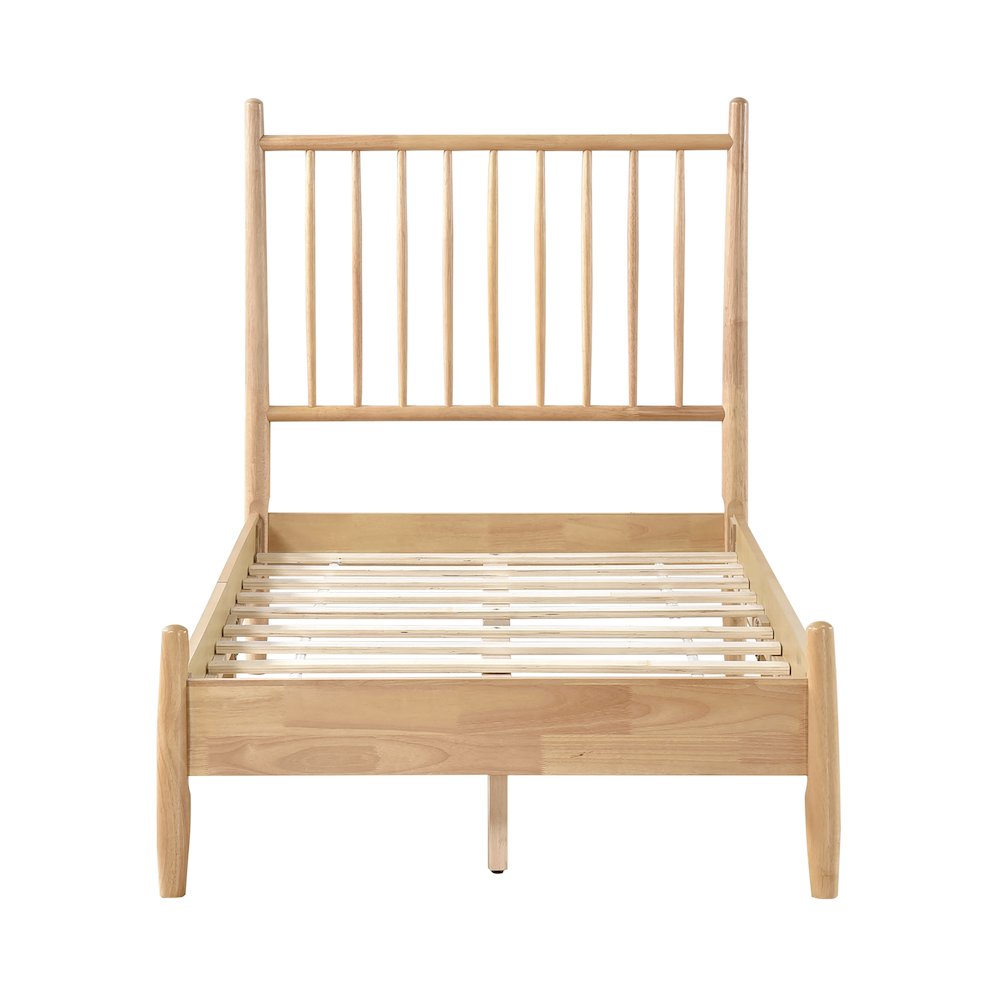 Brickell Rubberwood Twin Platform Bed in Natural
